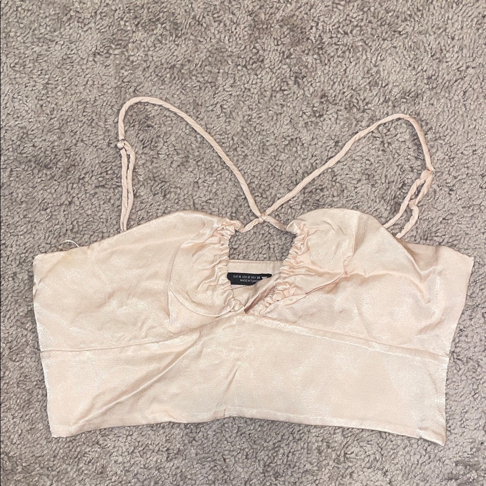 Zara Satin Crop Top